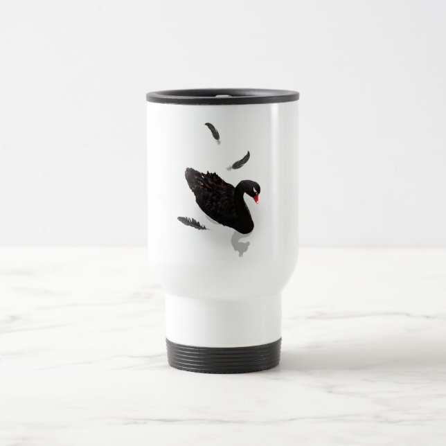 Taza De Viaje Cisne negro elegante (Centro)
