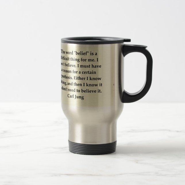 Taza De Viaje cita de Carl Jung (Derecha)