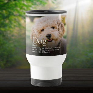 Taza De Viaje Cita de definición de perro moderna divertida y li