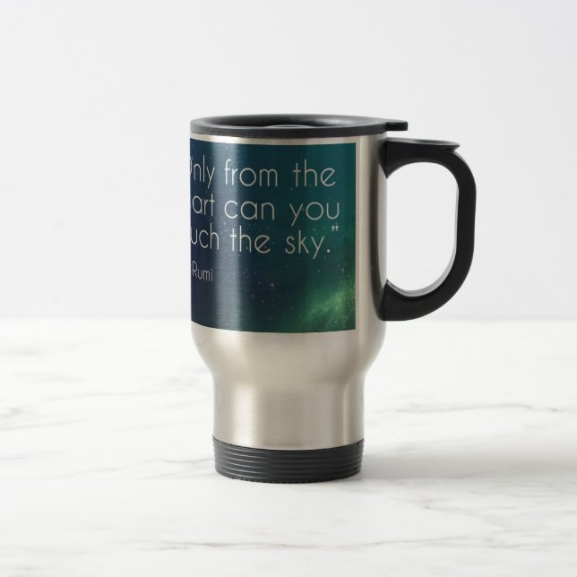 Taza De Viaje Cita de Rumi Celestial (Derecha)