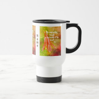 Taza De Viaje Cita de Rumi Inspiradora de Belleza Duradera Colum
