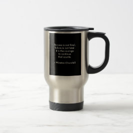 Taza De Viaje Cita de Winston Churchill; éxito