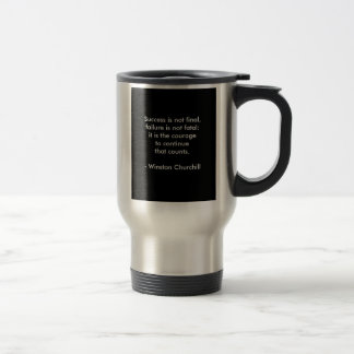 Taza De Viaje Cita de Winston Churchill; éxito