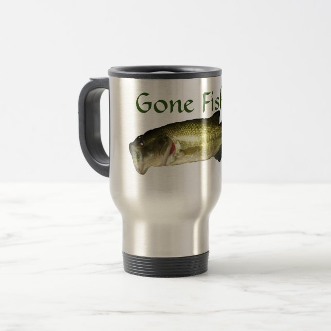 Taza De Viaje Cita divertida de Bass Fish (Anverso izquierdo)