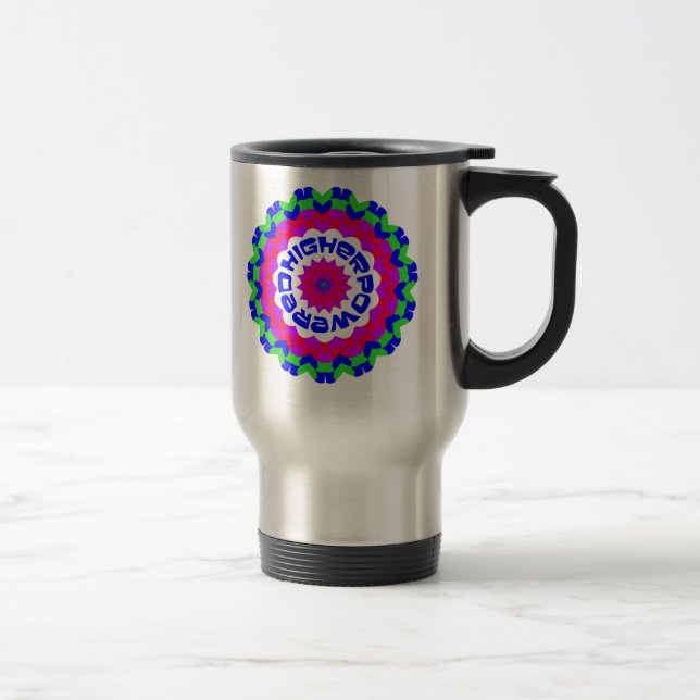 Taza De Viaje Cita espiritual de mayor potencia Diseño Kaleidosc (Derecha)