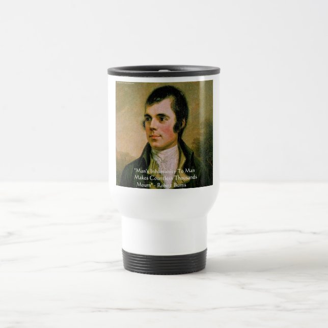 Taza De Viaje Cita Famosa de Robert Burns (Centro)