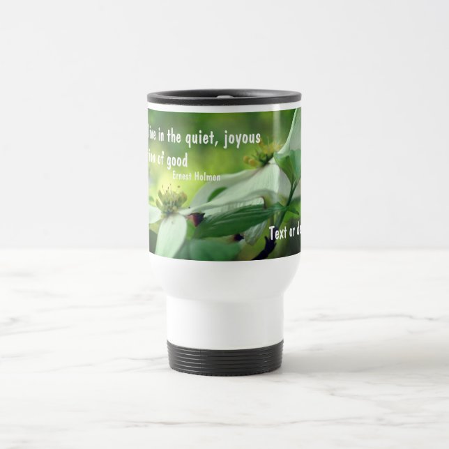 Taza De Viaje Cita Inspiradora de bondad de flor de Dogwood (Centro)
