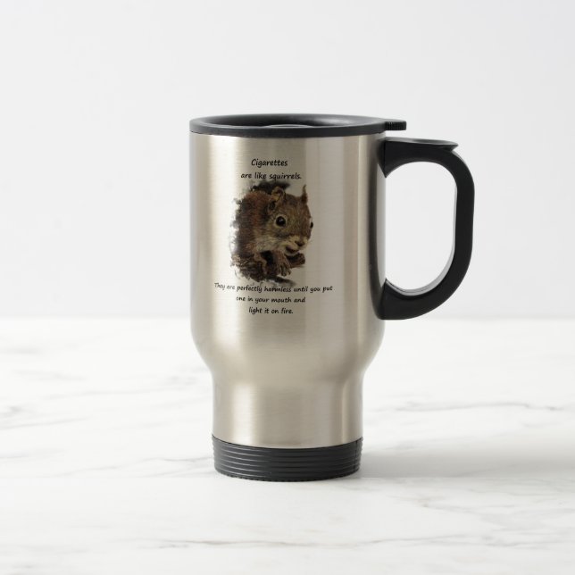 Taza De Viaje Cita motivacional para dejar de fumar divertida (Derecha)