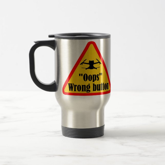 Taza De Viaje Citas divertidas de drones (Izquierda)