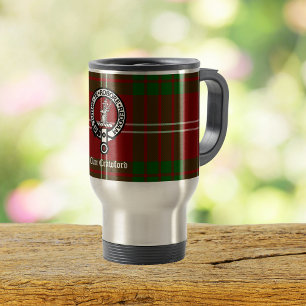 Taza De Viaje Clan Crawford Escudo Tartán