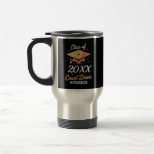 Taza De Viaje Clase de 2026 Cuenta Regresiva en Curso Personaliz