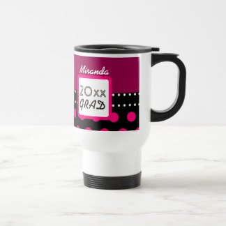Taza De Viaje Clase de CUALQUIER AÑO Punto Negro Rosa Personaliz