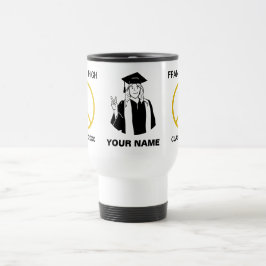 Taza De Viaje Clase de graduación de 2026 – Graduada en Paz Feme