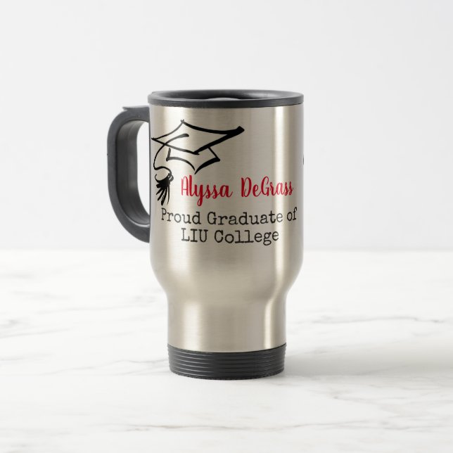Taza De Viaje Clase graduada orgullosa de (Anverso izquierdo)
