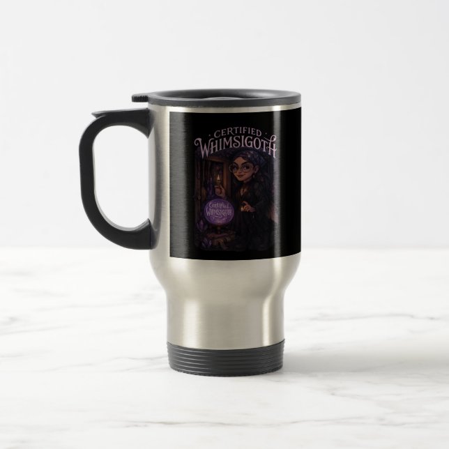 Taza De Viaje Clásico de Closet de Witch Broom de Whimsigoth (Izquierda)