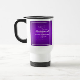 Taza De Viaje Clásico Jubilación Tema Golf Morado Blanco