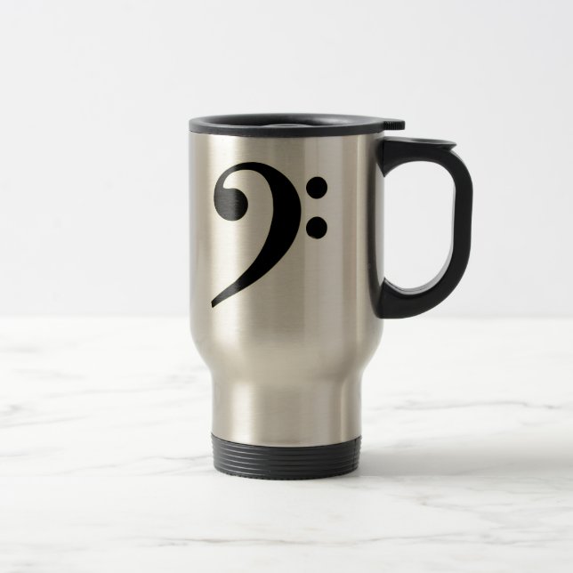 Taza De Viaje Clef bajo negro (Derecha)