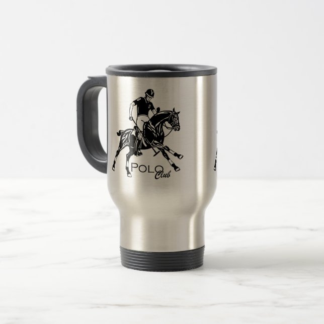Taza De Viaje club de deporte ecuestre del polo (Anverso izquierdo)