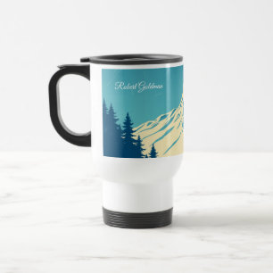 Taza De Viaje Club de Esquí Personalizado Aspen Retro 70s Montañ