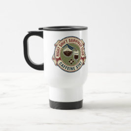 Taza De Viaje Club de Supervivientes del Turno de Noche Cafeína 