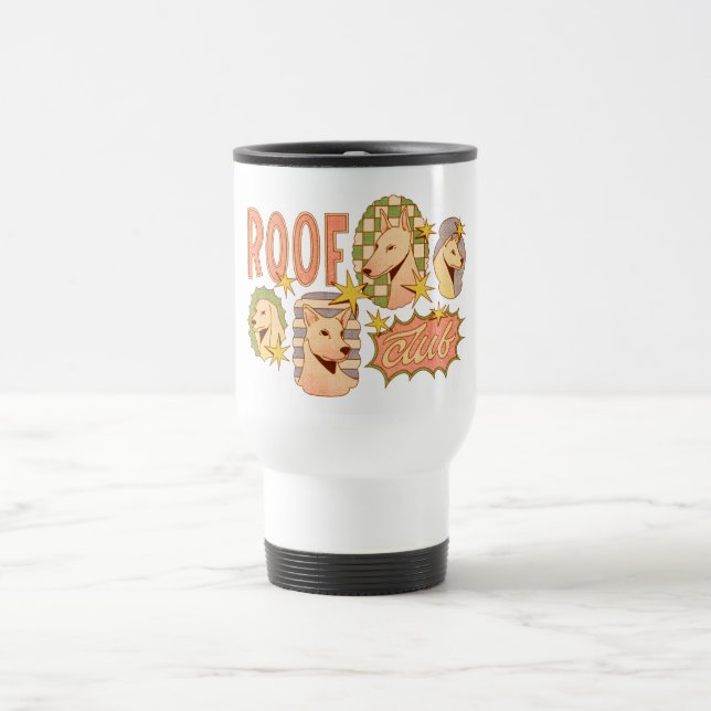 Taza De Viaje Club de techo / Ilustraciones de perro (Centro)