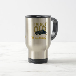 Taza De Viaje > Coche Clásico Antiguo Cumpleaños Retro  