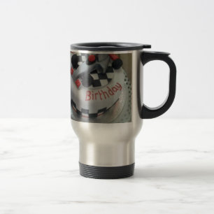 Taza De Viaje coche de carreras de cumpleaños feliz