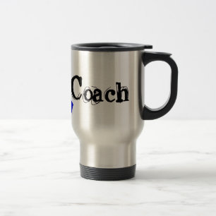 Taza De Viaje Coche de Chemo - cáncer de colon Blue Ribbon