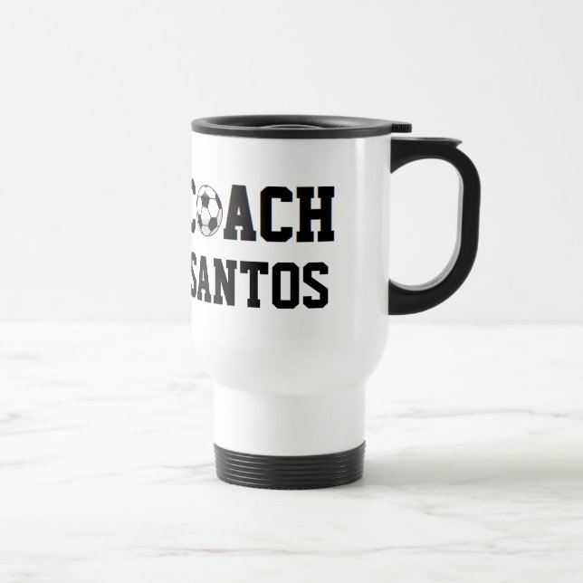 Taza De Viaje Coche del fútbol personalizado (Derecha)
