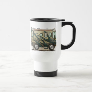 Taza De Viaje Coche grande Motorhome del campista contento lindo