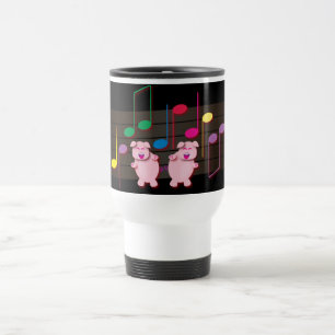 Taza De Viaje Cochinillos del baile: Amamos música