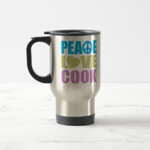 Taza De Viaje Cocinero del amor de la paz