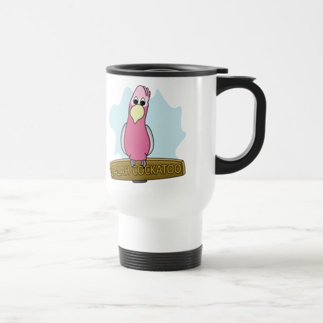 Taza De Viaje Cockatoo de Galah del dibujo animado (Derecha)