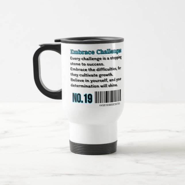 Taza De Viaje Código de barras del crecimiento: NO.19 (Izquierda)