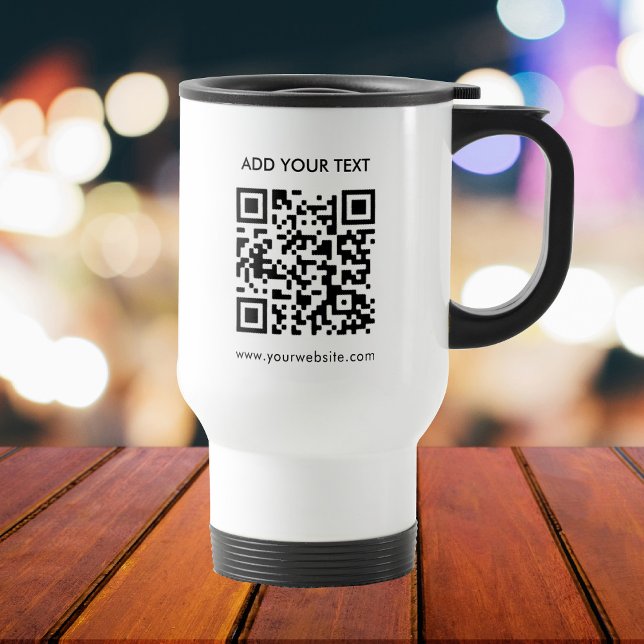 Taza De Viaje Código QR personalizado Y Modernización Del Texto  (Subido por el creador)