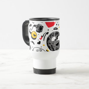 Taza De Viaje Coffee Mug, Personalizado de la Luna de Kawaii