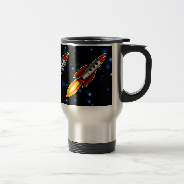 Taza De Viaje Cohetes retro - Personalizados (Derecha)