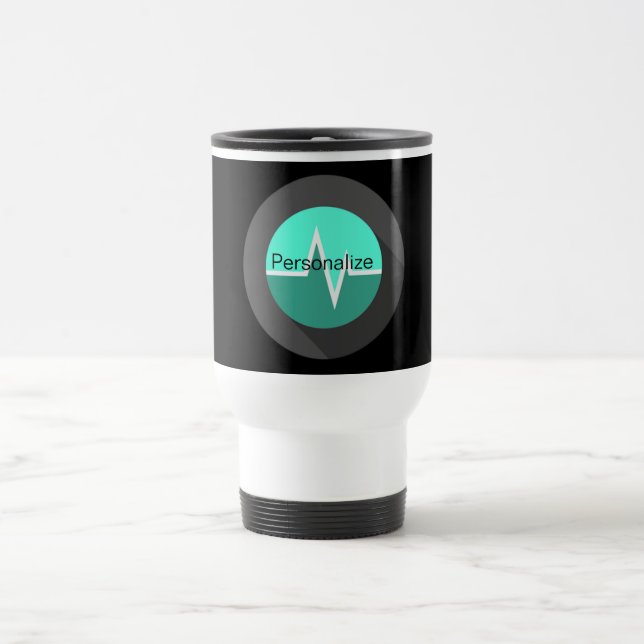 Taza De Viaje cola EKG paro de viaje médico verde (Centro)