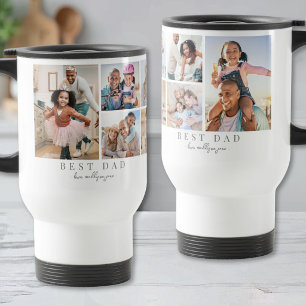 Taza De Viaje Colage de Fotos de Familia del Papá