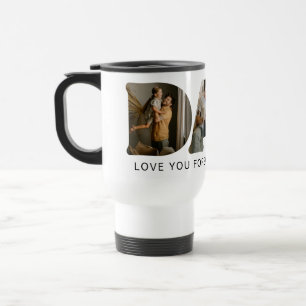 Taza De Viaje Colaje de fotos con la letra PAPÁ