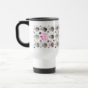 Taza De Viaje Colaje de fotos de cumpleaños para hijas