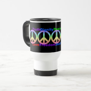 Taza De Viaje Colas de valores del arcoiris