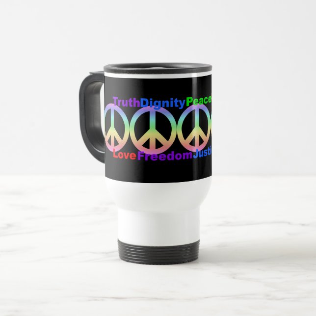 Taza De Viaje Colas de valores del arcoiris (Anverso izquierdo)