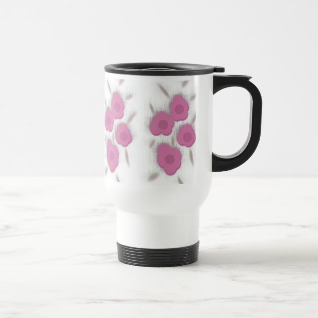 Taza De Viaje Colas de viajes de Daisies Rosados (Derecha)