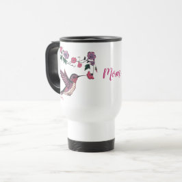 Taza De Viaje Colibrí y flores