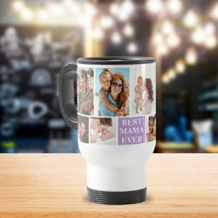 Taza De Viaje Collage 10 Photos Best Mama Ever