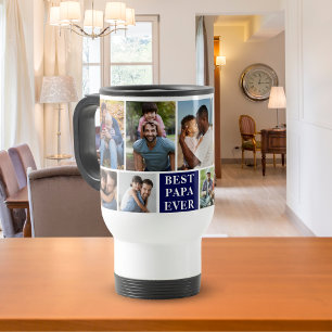 Taza De Viaje Collage 10 Photos Best Papa Ever