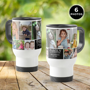 Taza De Viaje Collage de 10 fotos personalizadas de la familia p