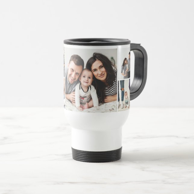 Taza De Viaje Collage de fotos de Familia Personalizada 7 (Anverso derecho)