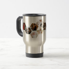 Taza De Viaje Collage de fotos Hexagón 11 Fotos Café